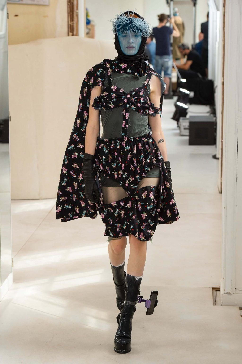 Leg accessories and phone holders caused a stir on the Maison Margiela catwalk